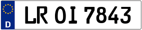 Trailer License Plate